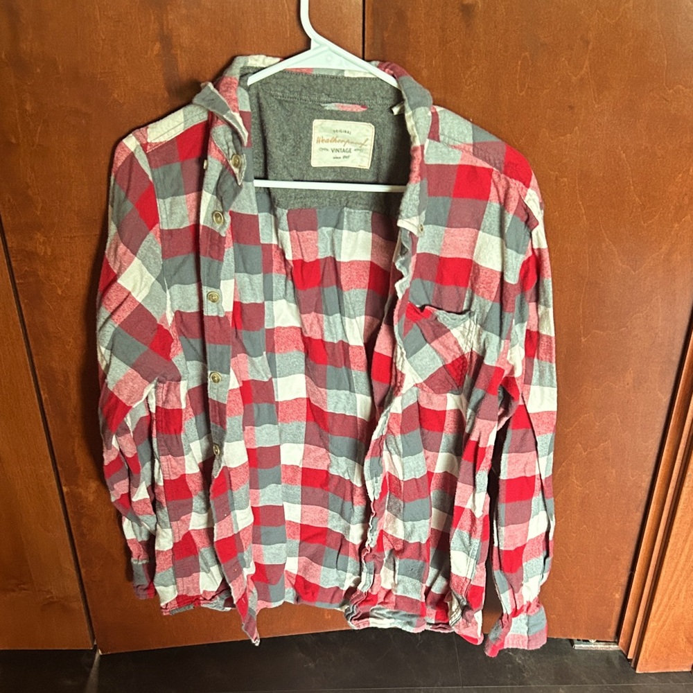 Weatherproof Men's Red and Gray Checkered Jacket 14